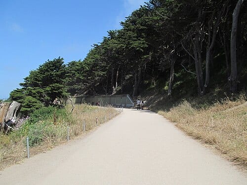 Coastal Trail (the former right-of-way of the Ferries & Cliff House Railway) in July 2017