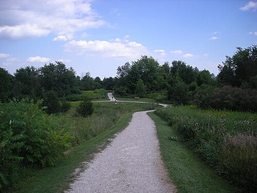The Outer Loop trail at County Farm Park in Ann Arbor , Michigan ( United States ).