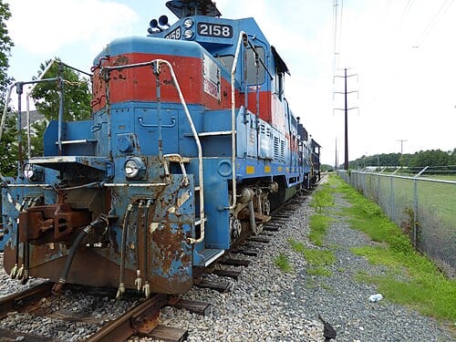 Updated Engine photo parked on the siding.