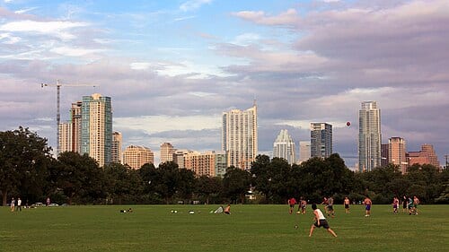 Skyline of Austin, Texas from Zilker Metropolitan Park