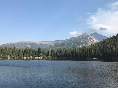 Image captured from Bear Lake at the Rocky Mountain National Park in Colorado. Image taken facing south