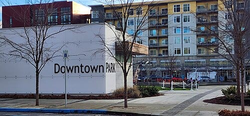 Downtown Park in 16101 Redmond Way, Redmond, WA.