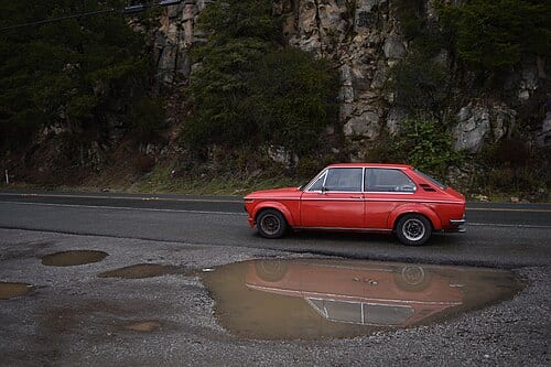 500px provided description: 18mm, 1/320s, f/3.5, ISO 100 [#Winter ,#Red ,#Mountain ,#Fog ,#Rain ,#Road ,#BMW ,#California ,#United States ,#Bay Area ,#Vista ,#Santa Cruz Mountains ,#BMW 2002 ,#Highway 9 ,#Castle Rock State Park]