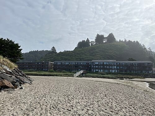 Facing Proposal Rock Inn from eastern Neskowin Beach.