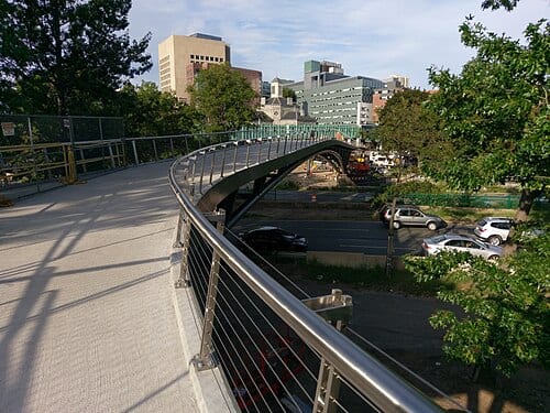 The Frances Appleton Bridge over Storrow Drive in Boston .