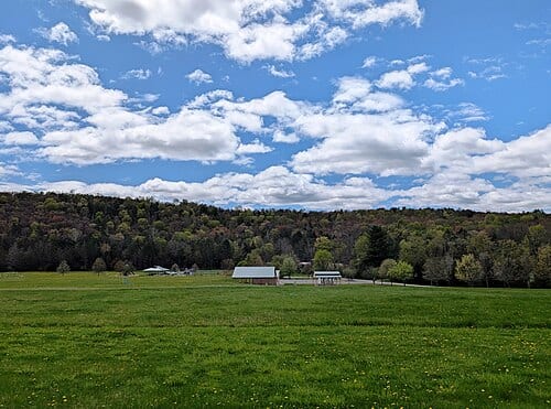 Photo of Creekside Park in Clinton Township , Wyoming County , Pennsylvania . Photo taken from Creek Road looking south-southwest.