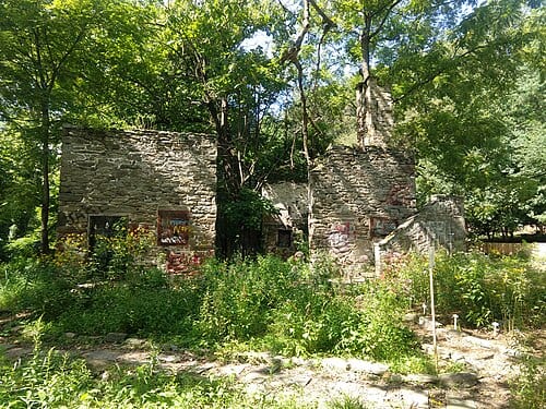 Ruins of Buttercup Cottage in the Cresheim Valley of northwest Philadelphia
