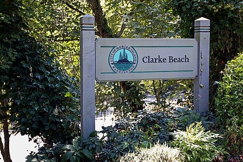 Clarke Beach Park sign