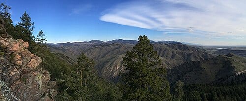 Panorama of Lookout Mountain in Golden, Colorado.