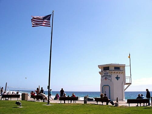 Flag Pole & Lifeguard Tower, Main Beach, Laguna