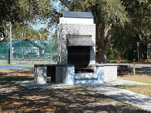 Grill at Copeland Community Park in Crystal River, Florida .