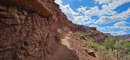 Trail alongside Fremont river in Capitol Reef national park