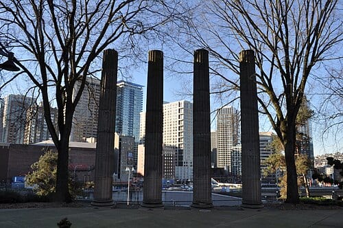 Plymouth Pillars Park, Seattle, Washington.