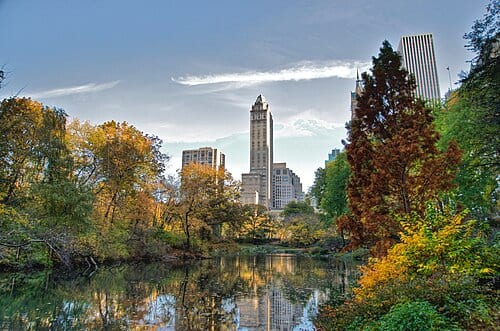 This was a 3-image, handheld HDR shot -- taken from an area near the southwest corner of Central Park, looking east towards Fifth Avenue. Note: this photo was published in a Dec 13, 2009 blog titled " How to Get the Perfect Composition in your Digital Photography . " On Nov 6, 2009 a group of…